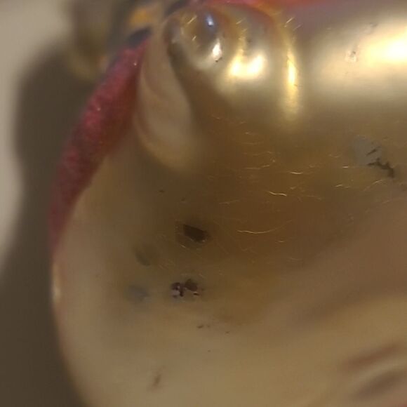 Designer Studio Glass  Bear Ornament with Gold Accents - Picture 7 of 7